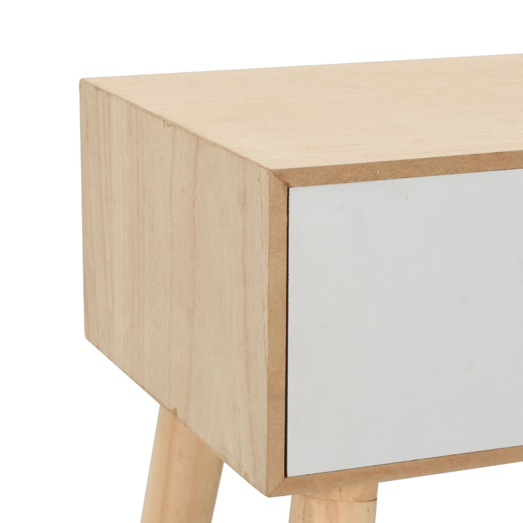 vidaXL Nachtkastje met lade 44x30x58 cm massief hout