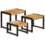 vidaXL 3-Piece Coffee Table Set Solid Reclaimed Wood
