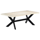 vidaXL Dining Table 180 cm Solid Reclaimed Wood and Steel Cross Legs
