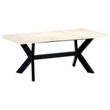 vidaXL Dining Table 180 cm Solid Reclaimed Wood and Steel Cross Legs