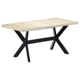 vidaXL Dining Table 180 cm Solid Reclaimed Wood and Steel Cross Legs