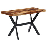 vidaXL Dining Table 180 cm Solid Reclaimed Wood and Steel Cross Legs