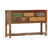 vidaXL Dressoir 120x30x75 cm massief gerecycled hout