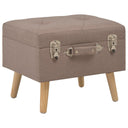 vidaXL Opbergkruk 40 cm stof beige