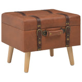 vidaXL Storage Stool 40 cm Faux Leather Tan