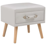 vidaXL Bedside Cabinet 40x35x40 cm Faux Leather White