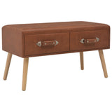 vidaXL Coffee Table 80x40x46 cm Faux Leather Brown