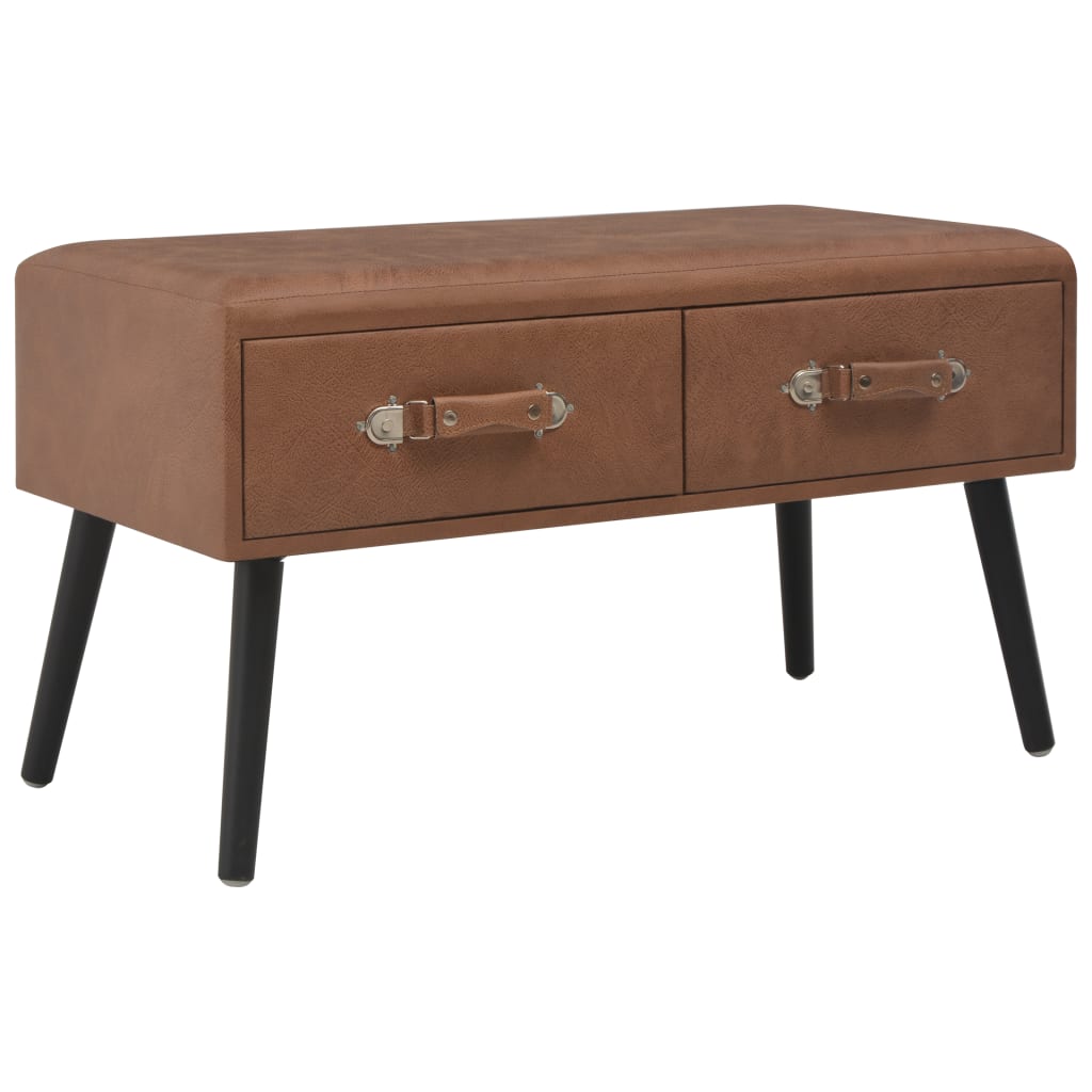 vidaXL Coffee Table 80x40x46 cm Faux Leather Brown