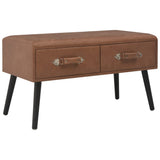 vidaXL Coffee Table 80x40x46 cm Faux Leather Brown