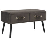 vidaXL Coffee Table 80x40x46 cm Faux Leather Brown