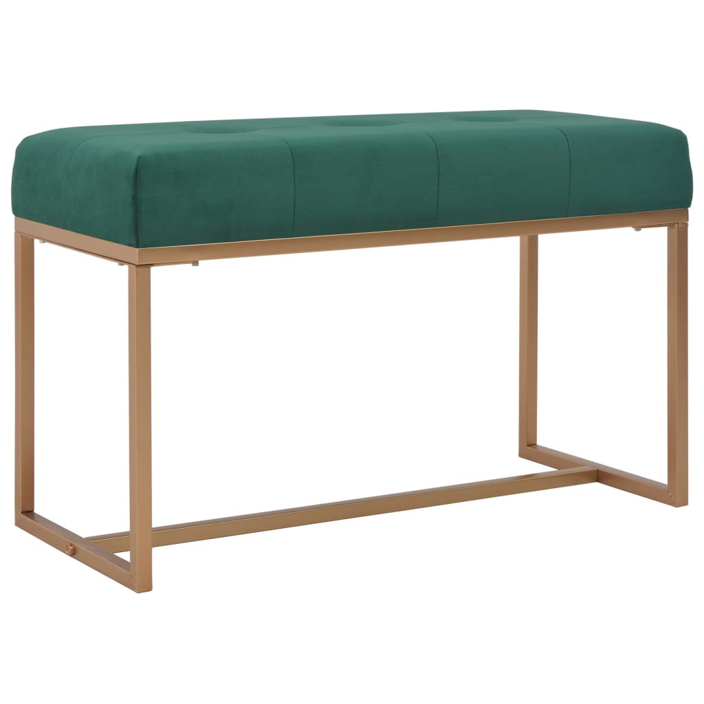 vidaXL Bench 80 cm velvet green