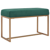 vidaXL Bench 80 cm velvet green
