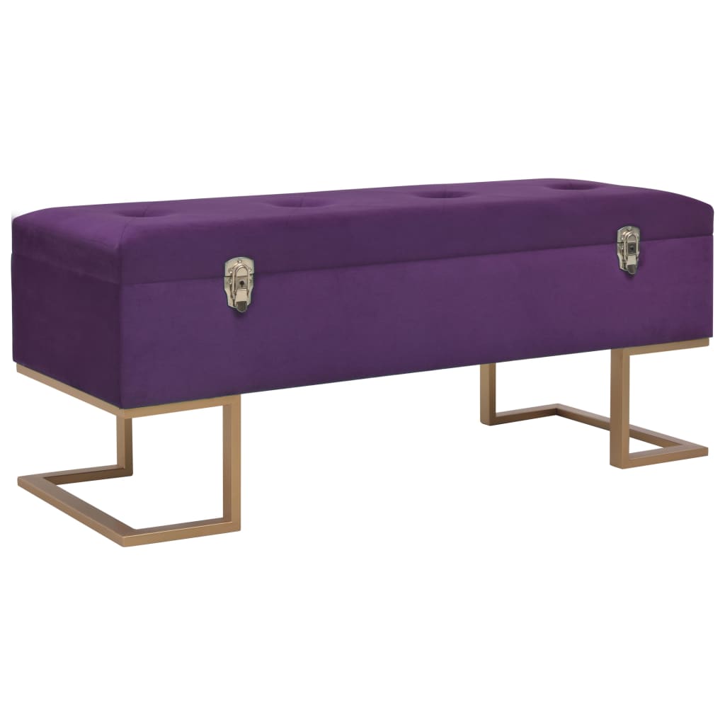 vidaXL Storage Bench 105 cm Velvet Green