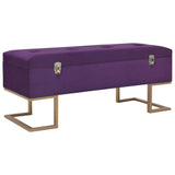 vidaXL Storage Bench 105 cm Velvet Green