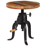 vidaXL Side table 45x(45-62) cm solid mango wood and cast iron