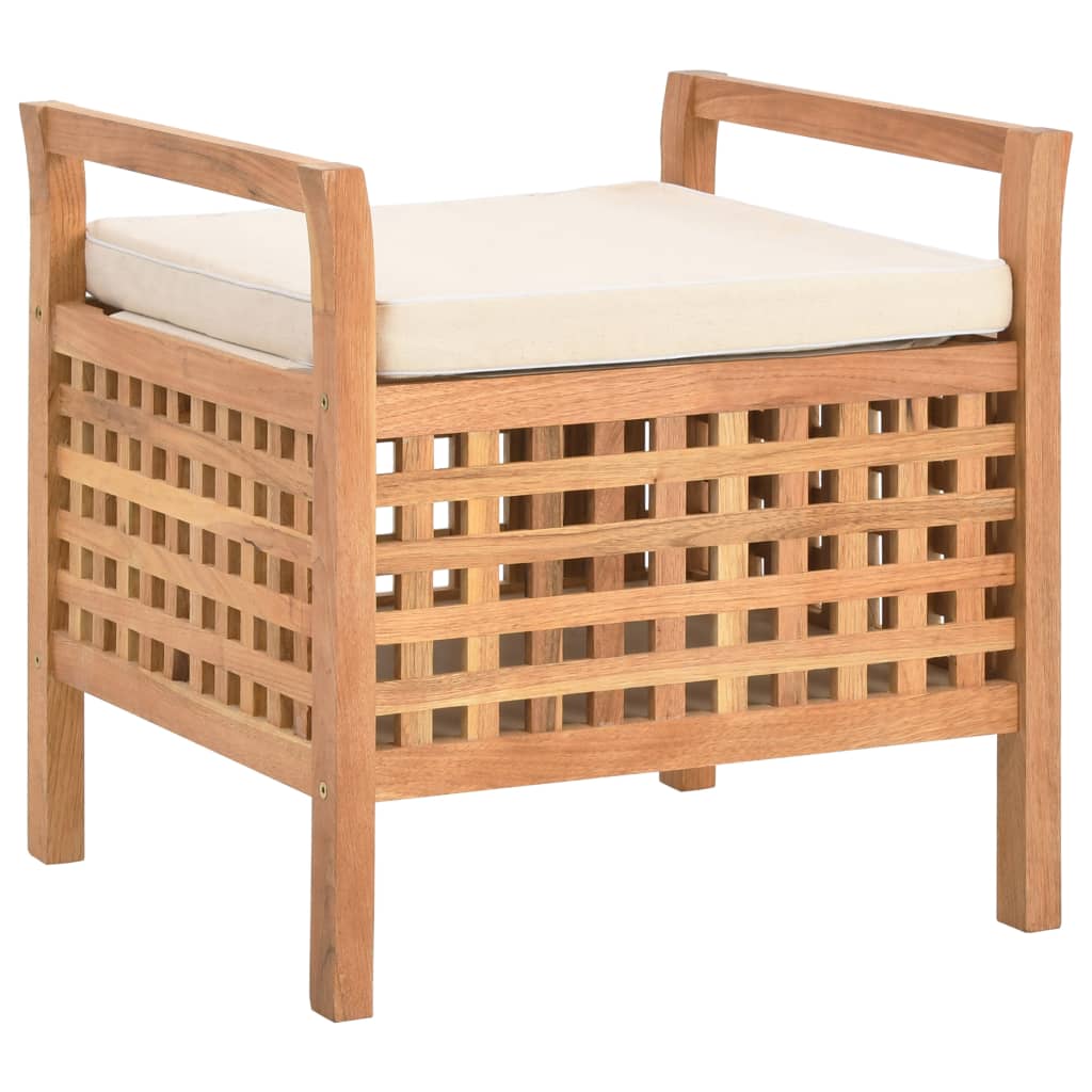 vidaXL Storage Bench 93x49x49 cm Solid Walnut Wood