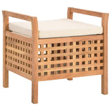 vidaXL Storage Bench 93x49x49 cm Solid Walnut Wood