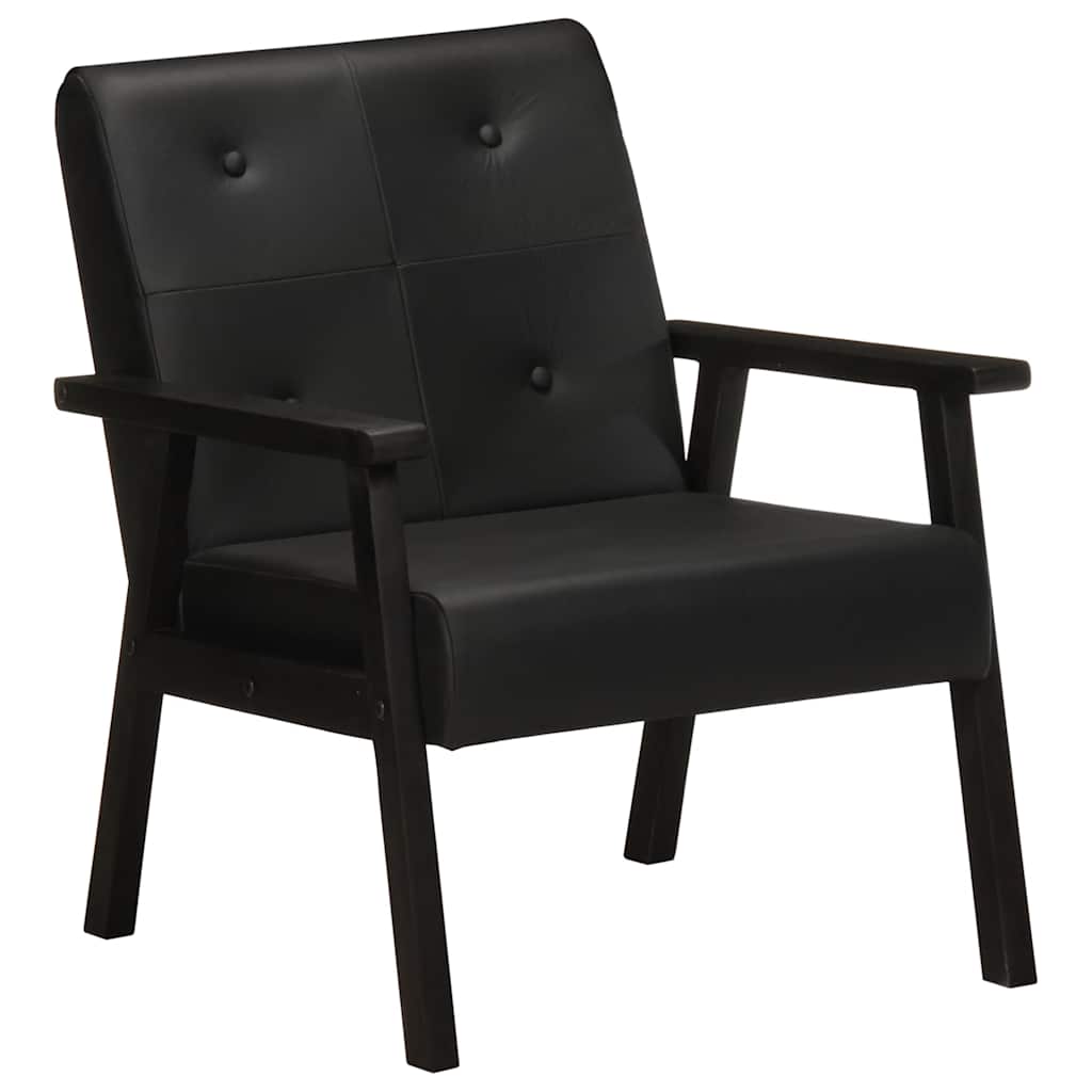vidaXL Fauteuil echt leer bruin