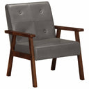 vidaXL Fauteuil echt leer bruin