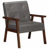 vidaXL Fauteuil echt leer bruin