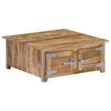vidaXL Salontafel 70x70x30 cm massief mangohout