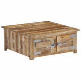 vidaXL Salontafel 70x70x30 cm massief mangohout