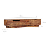 vidaXL TV Cabinet 145x30x30 cm Solid Wood
