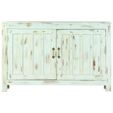 vidaXL Sideboard 110x35x70 cm solid mango wood light blue
