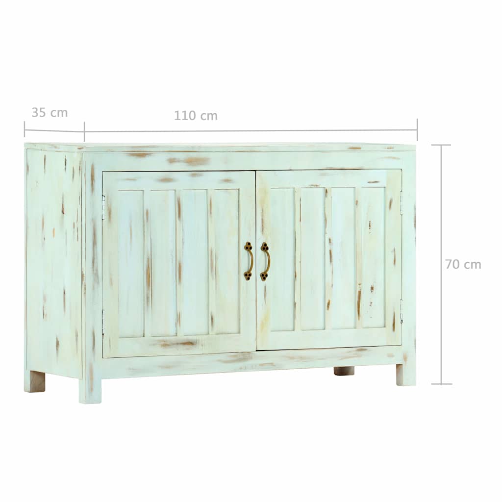 vidaXL Sideboard 110x35x70 cm solid mango wood light blue