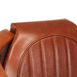 vidaXL Fauteuil luchtvaartstijl echt leer zwart