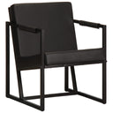 vidaXL Fauteuil echt leer grijs