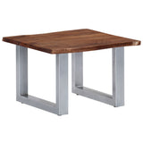 vidaXL Coffee Table with Live Edges 60x60x40 cm Acacia Wood