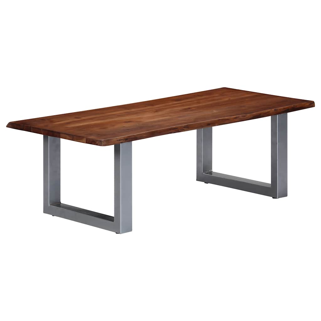 vidaXL Coffee Table with Live Edges 60x60x40 cm Acacia Wood