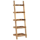 vidaXL Ladder Shelf 75x37x205 cm Solid Mango Wood Brown