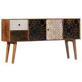vidaXL Dressoir met geprint patroon 90x30x70 cm massief mangohout