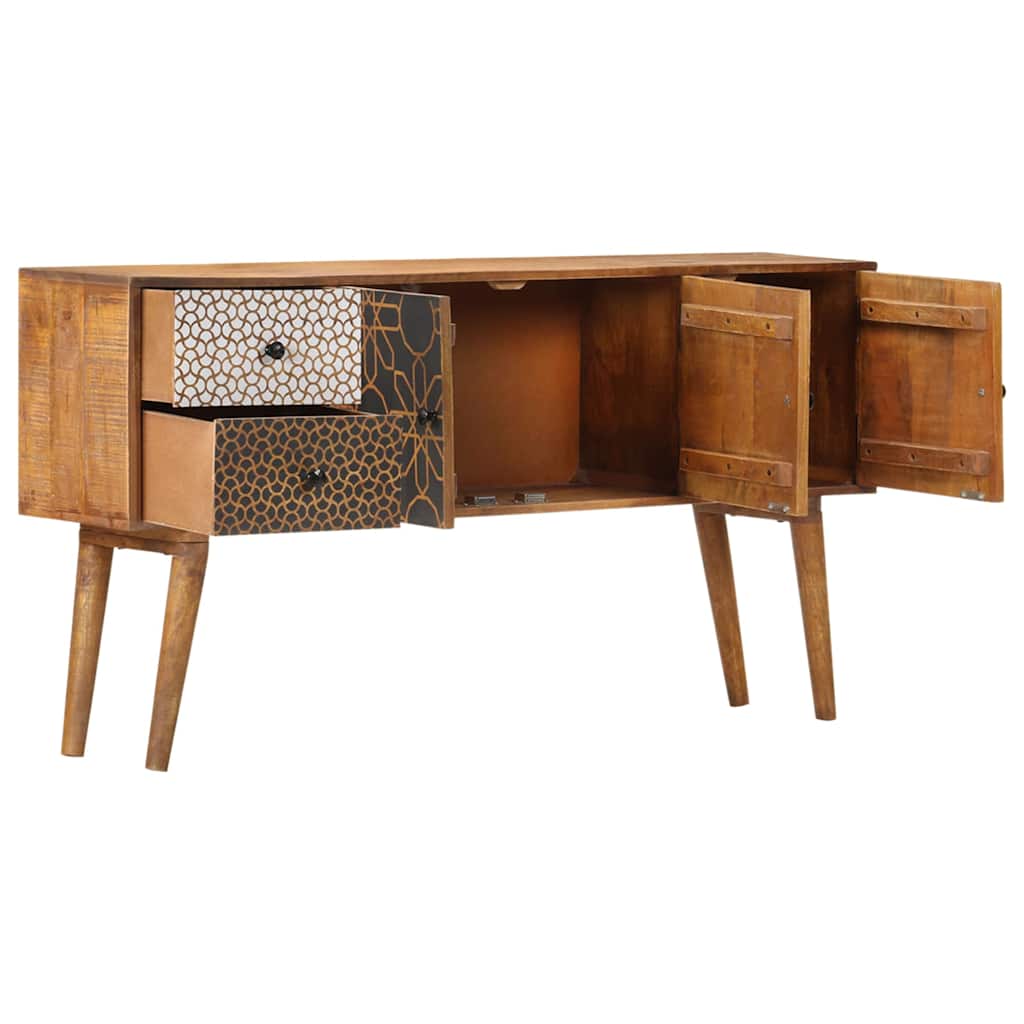 vidaXL Dressoir met geprint patroon 90x30x70 cm massief mangohout