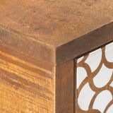 vidaXL Dressoir met geprint patroon 90x30x70 cm massief mangohout