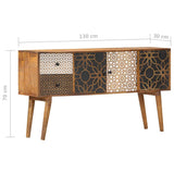 vidaXL Dressoir met geprint patroon 90x30x70 cm massief mangohout