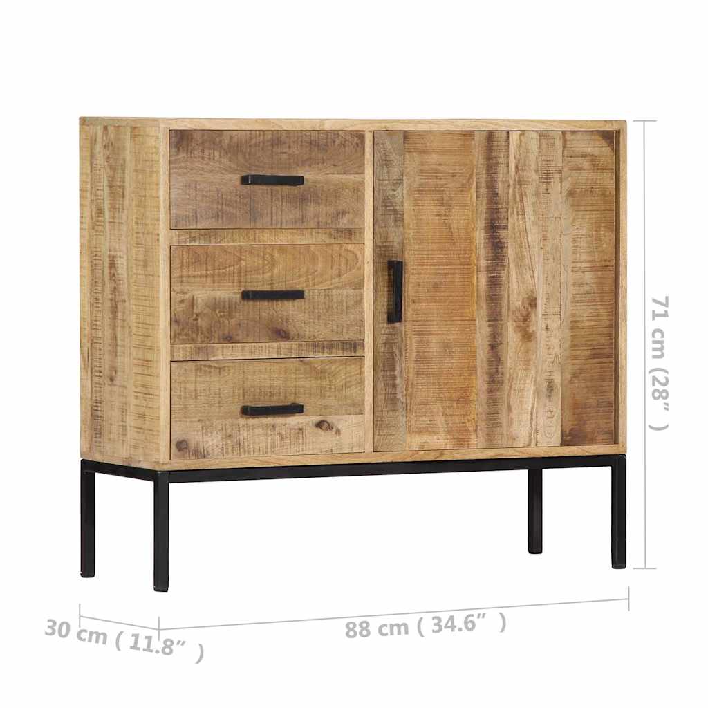 vidaXL Dressoir 88x30x71 cm massief mangohout