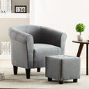 vidaXL Armchair fabric light gray