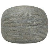 vidaXL Poef handgemaakt 45x30 cm jute lichtgrijs