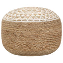 vidaXL Pouffe handmade 45x30 cm jute white