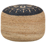 vidaXL Poef handgemaakt 45x30 cm jute wit