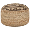 vidaXL Pouffe handmade 45x30 cm jute white
