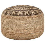 vidaXL Poef handgemaakt 45x30 cm jute wit