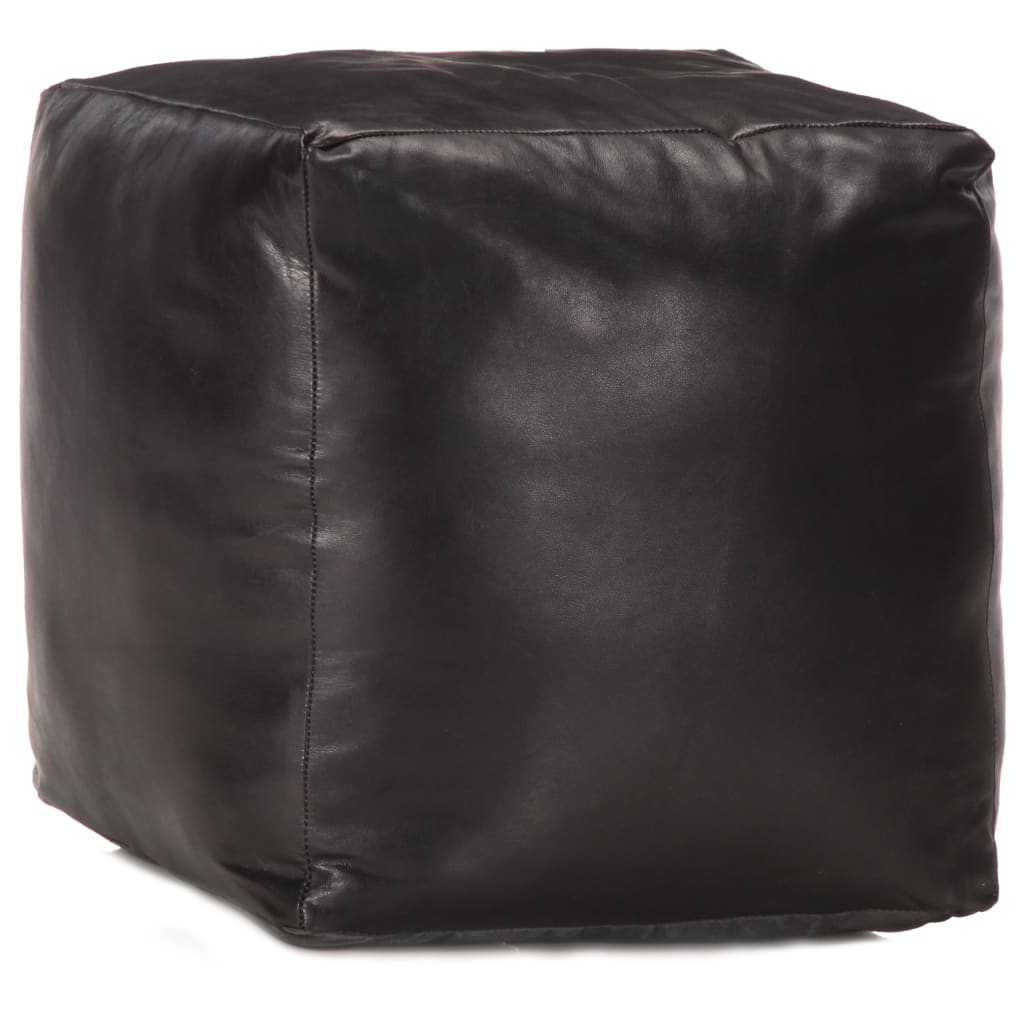 vidaXL Pouffe 40x40x40 cm real goat leather tan