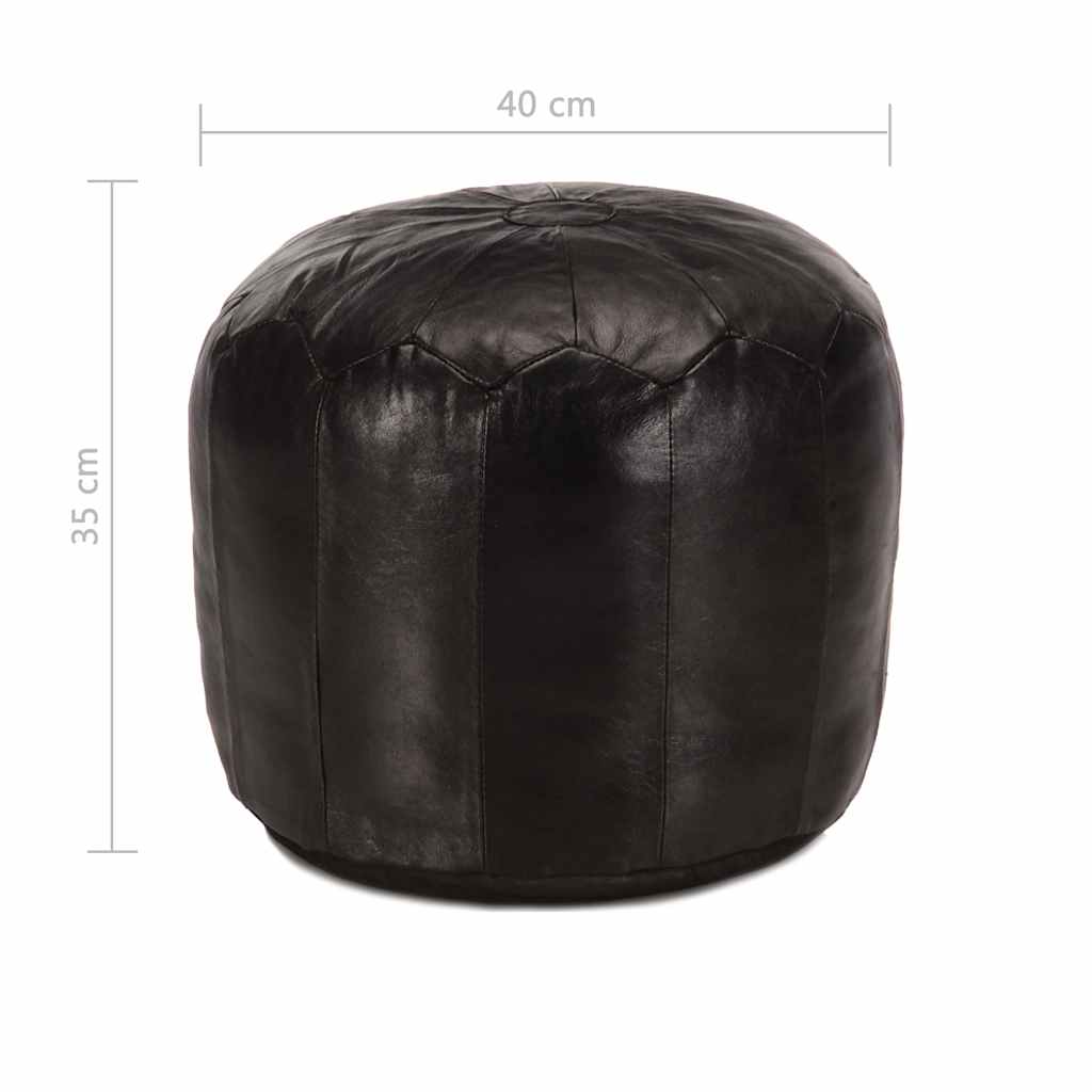 vidaXL Poef 40x35 cm echt geitenleer tan