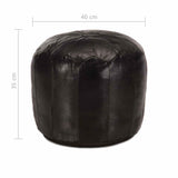 vidaXL Poef 40x35 cm echt geitenleer tan