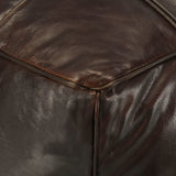 vidaXL Poef 60x60x30 cm echt geitenleer tan