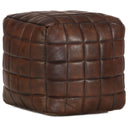 vidaXL Poef 40x40x40 cm echt geitenleer tan
